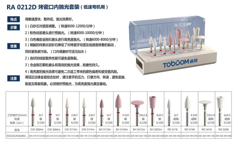 道邦/toboom 烤瓷抛光套装(完整装) 烤瓷牙修整高亮度抛光套装 口内用